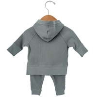 Ensemble de survêtement en coton gaufré confortable et unisexe pour bébé et tout-petit, pantalon et sweat-shirt assortis