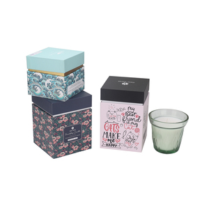 Juegos de velas en caja con logotipo personalizado, tarro de vela con tapa y caja de cartón, mate - Product Image 1