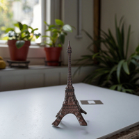Figurine en métal gravée et sculptée, imprimée UV, en fonte antique, sur le thème de la Tour Eiffel, décoration de table de collection haut de gamme