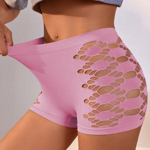 Ademend Mesh Sexy Stijl Comfortabele 3-delige Dames Boxer Shorts Niet-geweven Taille Met Uitsparing Dames Ondergoed - Product Image 2