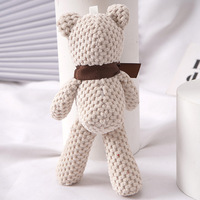 Porte-clés en peluche ours mignon en gros, pendentif de sac doux, logo personnalisé, jouet pour enfants, décoration, cadeau, porte-clés en peluche ours