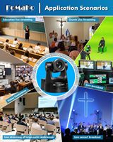 Cámara PTZ FoMaKo 4K 60fps NDI con Zoom Óptico 20x KC608N, Controlador para Educación y Transmisión Profesional (K600Nx4+KC608N+KC602)