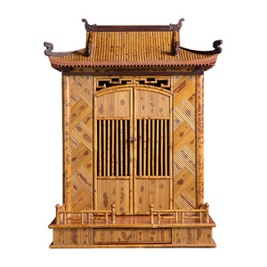 Xiangfei Bamboo Ming Style Home Guanyin and Wealth God Altar, Shrine, Buddha Cabinet, with Drawers - Product Image 5
