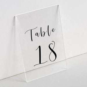 Numéro de table de mariage bricolage personnalisé et signes de fête sur <span class=keywords><strong>feuille</strong></span> acrylique <span class=keywords><strong>vierge</strong></span> pour les cartes de place et les cartes-cadeaux signes de mariage - Product Image 2