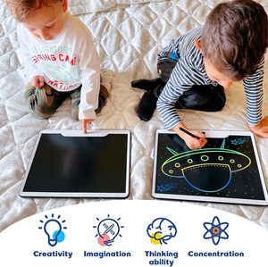 Tavoletta di scrittura LCD da 15 pollici con funzione autoadesiva tavolo da disegno elettronico Memo Notebook funzione di blocco blocco blocco digitale per grafia - Product Image 4