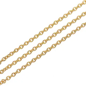 1 Mét 1.5 Mét 2 Mét 2.5 Mét 3 Mét Rộng Đồ Trang Sức Thời Trang 10 Yards Cuộn Vàng Thép Không Gỉ Chain Roll Necklace Đối Với Phụ Nữ Jewelry Làm