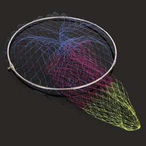 ตาข่ายดักปลาสแตนเลสแบบพับได้พร้อมคันเบ็ดแบบยืดหดได้สำหรับการแข่งขันตกปลา ใช้ร่วมกับฉมวกและเคียว - Product Image 1