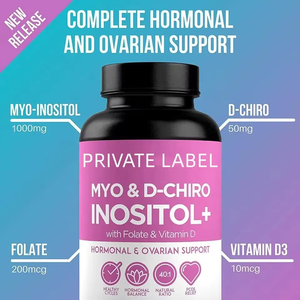 Capsule di Inositolo a Marchio Privato GMP, Supporto per Donne con Folato e Vitamina, Capsule di Inositolo D-Chiro, Supporto per Donne, MOQ Basso - Product Image 2