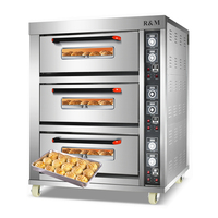 Four à gaz pour cuisine commerciale, 1 étage, 2 plateaux, four à gâteau simple, four à pizza miniature, acier inoxydable, fours à gaz industriels pour la cuisson des aliments
