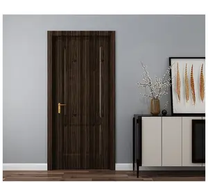 Dernière conception de porte en bois de teck porte coulissante en bois écologique pvc différentes couleurs portes en bois de placage personnalisées pour la maison