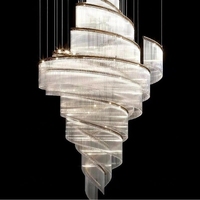 Lustre en cristal doré moderne de luxe JYLIGHTING, luminaire suspendu LED pour villa, hall, salon, lustre LED
