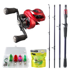 1.8m 2.1m nouveauté canne à pêche tiges de carbone 4 Sections canne à lancer et moulinet Combo articles de pêche <span class=keywords><strong>ensemble</strong></span> complet avec sac - Product Image 1