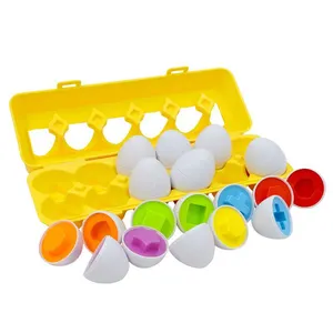 Easter Eggs Learning Montessori Educacional Cor & Forma Reconhecimento Classificando Habilidades Crianças Combinando Ovos Brinquedos