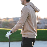 Hoodie Golf Pria Berkualitas Tinggi OEM, Model Regular Fit, Anti Air, Ramah Lingkungan, Bernapas, dengan Bordir dan Cetak, Cocok untuk Musim Semi