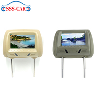 Reposacabezas de 7 pulgadas para espejo retrovisor de coche, Monitor Lcd práctico y duradero, 2 vídeos de entrada, superventas