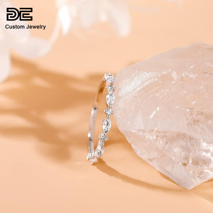 Bague d'éternité <span class=keywords><strong>de</strong></span> marquise en argent empilable en argent sterling 925 durci Bagues <span class=keywords><strong>de</strong></span> mariage pour femme Bagues d'éternité Marquise CZ - Product Image 4