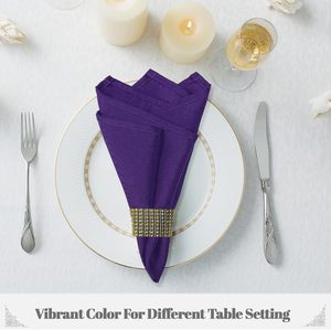 Wholesale 100% Polyester Reusable Crocheted <b>White</b> Hotel Wedding Restaurant <b>Table</b> Napkins Dinner Napkins - Product Image 5