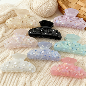 Pinzas de Pelo de Acetato con Forma de Mariposa y Diamantes de Imitación, Estilo Europeo Americano, Accesorios para el Cabello para Niñas y Mujeres - Product Image 1