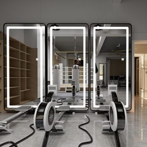 Hiện đại đầy đủ chiều dài LED chiếu sáng hình chữ nhật gương 3 màu sắc mờ kích thước lớn cho phòng ngủ và phòng tắm sử dụng - Product Image 6