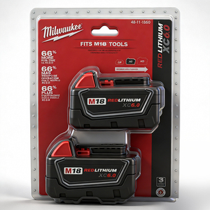 Paquete de dos baterías <span class=keywords><strong>Milwaukee</strong></span> 18V <span class=keywords><strong>M18</strong></span> REDLITHIUM XC6.0 de capacidad extendida para herramientas eléctricas <span class=keywords><strong>Milwaukee</strong></span> <span class=keywords><strong>M18</strong></span> - Product Image 3