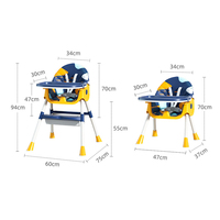 Chaise haute à bascule pour bébé, multifonctionnelle, pliable, réglable en hauteur, avec plateau pour l'alimentation du bébé