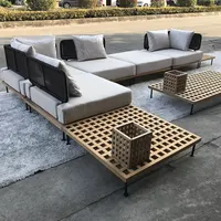 Foshan Klaar Om Hoge Kwaliteit Zeer Sterk Moderne Buiten Patio Rotan Couch Meubels Houten Lounge Tuinmeubilair