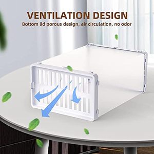 Échantillon Gratuit : Boîte à Chaussures Moderne Européenne à un Niveau en PP+PET, Organisateur de Chaussures Pliable à Ouverture Magnétique, pour Salle de Bain et Salon - Product Image 3
