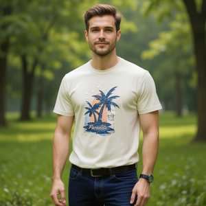 T-shirt unisexe 210GSM 100% coton, décontracté, respirant, durable, t-shirt pour homme - Product Image 3