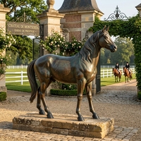 Sculpture de cheval en bronze grandeur nature sur mesure, décoration de jardin extérieur, statue équestre galopante moulée à la main pour la décoration de la propriété