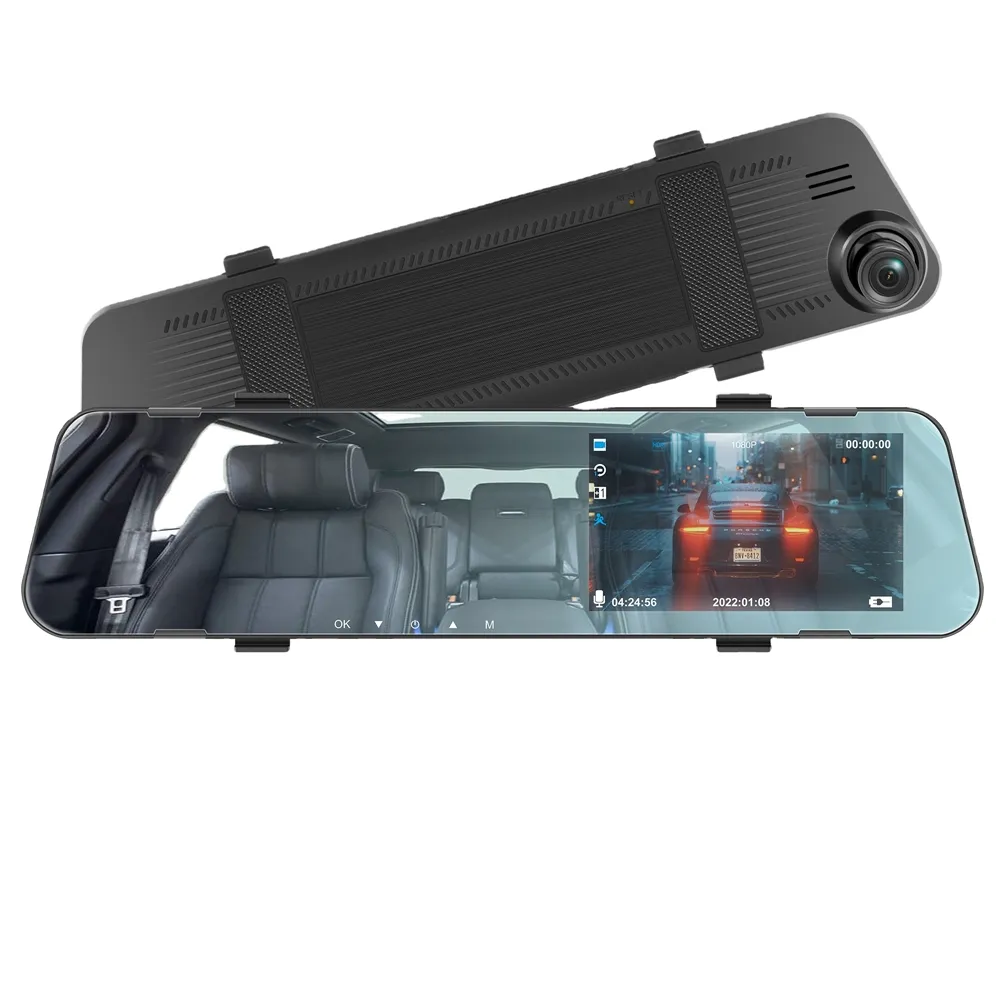 4.5In 24H Mirror Recorder Full HD 1080P Mirror Car Dash Cam Dual Lens Video Recorder Driving Black Box Car DVR Dash Camera Cycle