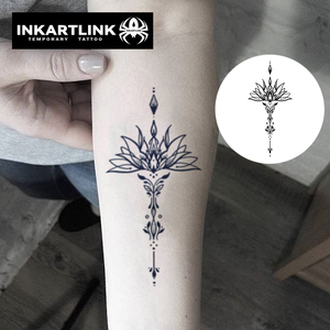 Autocollant <span class=keywords><strong>de</strong></span> <span class=keywords><strong>tatouage</strong></span> INKARTLINK pour le corps, autocollant <span class=keywords><strong>de</strong></span> <span class=keywords><strong>tatouage</strong></span> en papier, mandala <span class=keywords><strong>lotus</strong></span>, imperméable, écologique, longue durée, 15 jours, en vrac - Product Image 2