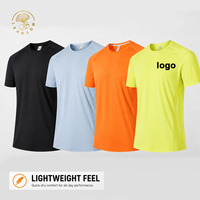 Camiseta Deportiva Personalizada de Poliéster Transpirable con Sublimación, Camiseta Básica para Correr, Bordada, Lisa, para Hombre
