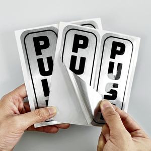 สติกเกอร์อะลูมิเนียมโครเมียมเมทัลลิกแบบตัดตามรูปทรง  แบบแปะเอง  ลายเงินขัดเงา  สำหรับใช้ภายนอกและภายในอาคาร - Product Image 2