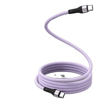 Câble de charge rapide magnétique USB-C vers Type-C PD 60W/100W 3A de 1 m avec blindage tressé et conducteur en cuivre pur