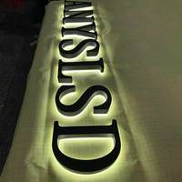Lettres en acier inoxydable 3D personnalisées avec rétroéclairage LED, étanches IP65, pour la publicité extérieure, logo de magasin, enseigne personnalisable