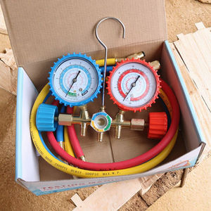 ชุดเกจวัดแรงดันทองเหลืองสำหรับน้ำยาทำความเย็น R22 R134a R12 R404a ระบบปรับอากาศ HVAC สำหรับบริการเติมน้ำยาและวินิจฉัย  0-35MPa - Product Image 3