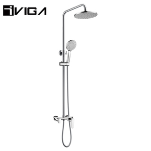 Alta calidad sanitario latón cromado cuarto de baño ducha de lluvia mezclador termostático grifo de la ducha juegos - Product Image 1