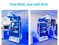 Máquina de juego arcade de autoservicio de fábrica, robot de realidad virtual 9D para tiro, realidad virtual para centros comerciales, metálica