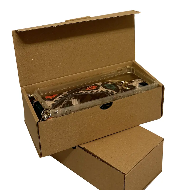 Papel de cartón Kraft proteger la cubierta del teléfono móvil caja de embalaje de regalo caja de correo corrugado para la caja del teléfono
