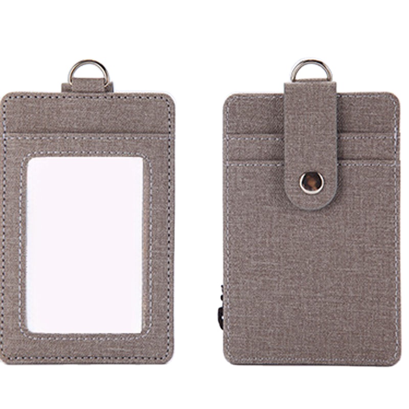 Best Quality Trendy Design Lanyard Id Card Holder PU Leather Badge Holder