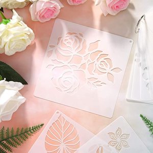 Plantilla de plástico para pintar, de fábrica, para flores, cortada con láser, personalizada - Product Image 6