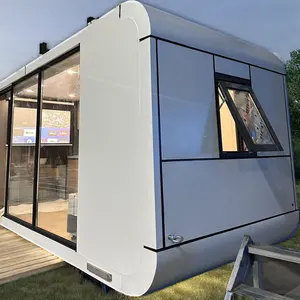 Capsula per spazio Glamping Mobile rimovibile Hotel minuscola casa prefabbricata casa mobile portatile prefabbricata