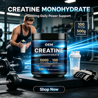 Pasokan Pabrik Creatina 500g Bubuk Creatine Monohydrate untuk Mendukung Pembentukan Otot