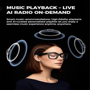 Occhiali Smart AI Go 1080P HD con Traduzione Audio in Tempo Reale Videoregistratore Vivavoce da Viaggio <span class=keywords><strong>Hardware</strong></span> <span class=keywords><strong>AR</strong></span> Virtuale da 1,3 Pollici - Product Image 2