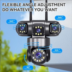 Không dây HD Wi-Fi an ninh máy ảnh với bốn ống kính bốn màn hình PTZ 6MP màn hình toàn cảnh xem CCTV mạng Máy ảnh - Product Image 2