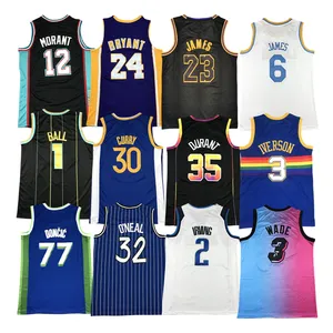 2023 Atacado Ja Morant 12 Bryant 24 James 23 6 LaMelo Ball 1 Steph Curry 30 Kevin Durant 35 Stitch Basketball Jerseys For Men