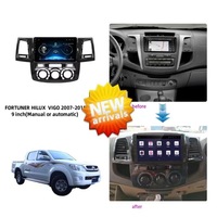 Pantalla Táctil Android de 9 Pulgadas para Coche con Reproductor de DVD, Navegación GPS, Carplay, MP3, DSP y Mirror Link para Tablero de Toyota Hilux 2007-2015