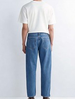 Jeans Homme Personnalisés de Haute Qualité Coupe Droite Style Vintage en Denim Décontracté Délavé Foncé avec Boutons – Idéal Hiver-Printemps