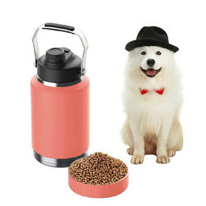 Bottiglia d'Acqua per Cani e Gatti 3 in 1 da 32oz in Acciaio Inox Isolato Ciotola da Viaggio Antigoccia Grande Capacità per Escursionismo Campeggio Accessori Auto - Product Image 5