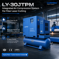 Compresseur d'air à vis à vitesse variable 380V à entraînement direct par aimant permanent, lubrifié à l'huile, 16 bars, pour moteur pneumatique et découpe laser